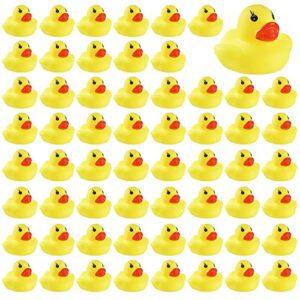 60pcs rubber ducks bath toys mini ducks float and fun squeak for baby kids bath toy shower decorations birthday party carnival game gift