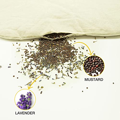 Omved Baby's First Pillow with Cotton Cover Rai Mustard Seeds Pillow with Lavender