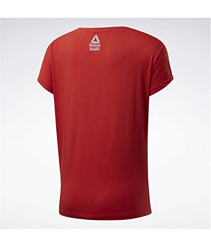 Reebok Womens Forging Elite Fitness Graphic T-Shirt, Red, X-Small