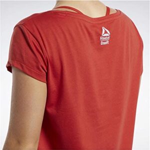 Reebok Womens Forging Elite Fitness Graphic T-Shirt, Red, X-Small