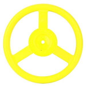 Steering Wheel, Plastic Outdoor Kids Steering Wheel Attachment,Playground Swing Set for Kids Outdoor Playhouse, Treehouse, Backyard Playset Or Swingset (Yellow), Steering Wheel, Plastic Outdoor