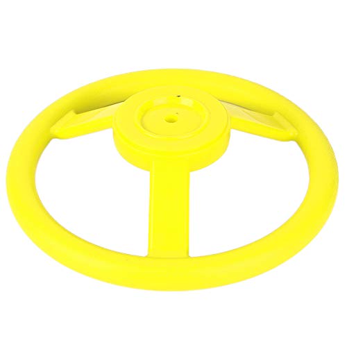 Steering Wheel, Plastic Outdoor Kids Steering Wheel Attachment,Playground Swing Set for Kids Outdoor Playhouse, Treehouse, Backyard Playset Or Swingset (Yellow), Steering Wheel, Plastic Outdoor