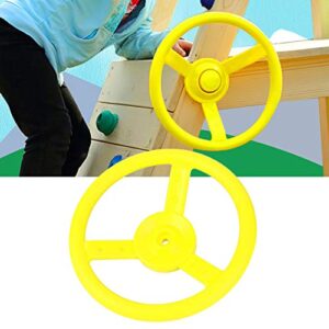 Steering Wheel, Plastic Outdoor Kids Steering Wheel Attachment,Playground Swing Set for Kids Outdoor Playhouse, Treehouse, Backyard Playset Or Swingset (Yellow), Steering Wheel, Plastic Outdoor