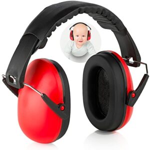 baby hearing protection earmuffs with noise reduction - lightweight, adjustable and foldable nrr 20db safety ear protection for infants to toddlers (3 months to 2 years)