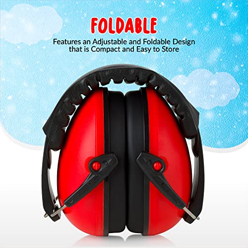 Baby Hearing Protection Earmuffs with Noise Reduction - Lightweight, Adjustable and Foldable NRR 20dB Safety Ear Protection for Infants to Toddlers (3 Months to 2 Years)