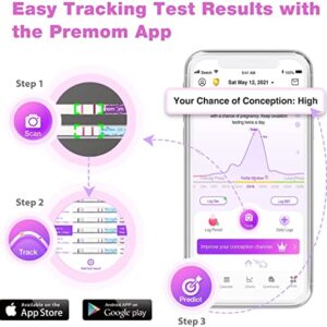 Easy@Home Ovulation Test Strips: Accurate 30 LH Ovulation Predictor Kit - Fertility Tests for Women – Powered by Premom Ovulation Tracker App | 30 LH + 30 Urine Cups