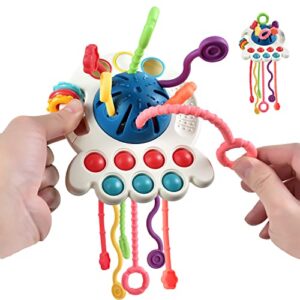 tuko baby toys 6-12-18 months baby sensory toys silicone pull string toys montessori toys for toddlers