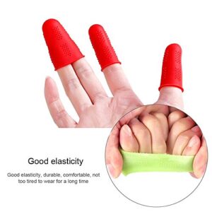 InfantLY Bright 3Pcs/Set Silicone Hot Glue Gun Finger Cover Caps, Protectors Silicon Gloves Rubber Tips Pads with Assorted Sizes for Knitting Sewing Adhesives Scrapbooking Craft Ironing