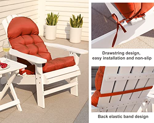 COSNUOSA Rocking Chair Cushion High Back Adirondack Chair Cushion Waterproof Patio Cushions for Outdoor Furniture Orange