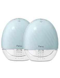 hands-free breast pump, paruu wearable breast pump model x2 with 2 modes & 5 levels, electric portable breast pump, discreet & rechargeable, long battery life, 17/21/25mm flange (2 count (pack of 2))