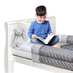 babylio inflatable bed rail [2-pack] travel bed rails for toddlers- lightweight & durable bed guard rails compatible with twin, full, queen & king bed sizes- no pump required- with travel bag