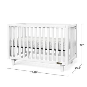 Child Craft Tremont 2 Piece Baby Nursery Set with 4 in 1 Convertible Crib and Changing Table Dresser (Matte White)