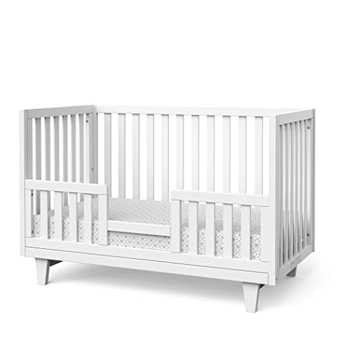 Child Craft Tremont 2 Piece Baby Nursery Set with 4 in 1 Convertible Crib and Changing Table Dresser (Matte White)