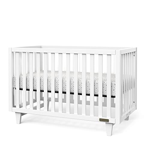 Child Craft Tremont 3 Piece Baby Nursery Set with 4 in 1 Convertible Crib, Changing Table Dresser and Chest (Matte White)