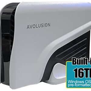 Avolusion PRO-Z Series 16TB USB 3.0 External Hard Drive for WindowsOS Desktop PC/Laptop (White) - 2 Year Warranty