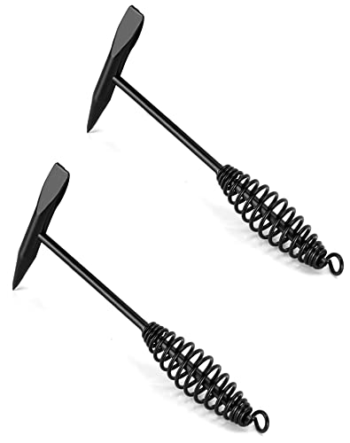 QWORK Welding Chipping Hammer, 2 Packs 10.5" Two-head Hammer with Coil Spring Handle Welding Cleansing and Crushed Ice