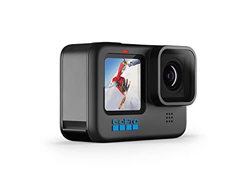 GoPro HERO10 Black - Waterproof Action Camera with Front LCD and Touch Rear Screens, 5.3K60 Ultra HD Video, 23MP Photos, 1080p Live Streaming, Webcam, Stabilization (Renewed)