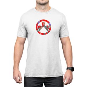 magpul cotton crew neck short sleeve t-shirt for men, aloha white, 2x-large