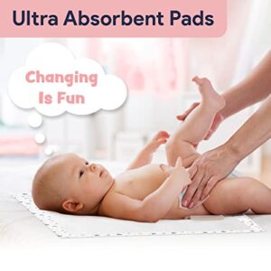 Waterproof Disposable Changing Pads for Baby - Triple Layer Protection Disposable Diaper Changing Pad - Odor Neutralizer Baby Disposable Changing Pad - 50 Star Liners - 17" x 24"