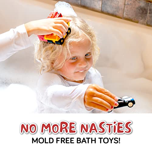 No Hole Bath Toys for Babies and Toddlers, Car Mold Free Bath Toys, Bath Toys no Mold for Tub, Beach, Pool, BPA-Free, Safe, Fun Infant Baby Bath Toys No Holes 0 1-3 6 12 18 Month