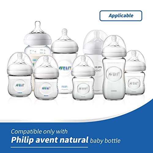 Sippy Cup Soft Spout Conversion Kit for Philips Avent Natural Baby Bottle, Bottle Handles and Weighted Straw （2 Pack）