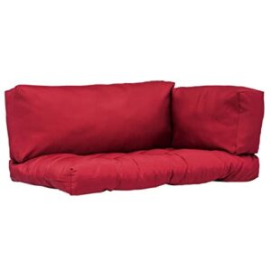 imasay pallet cushions 3 pcs red polyester