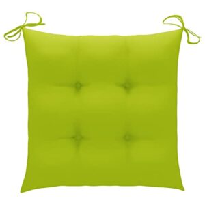 imasay Chair Cushions 2 pcs Bright Green 15.7"x15.7"x2.8" Fabric