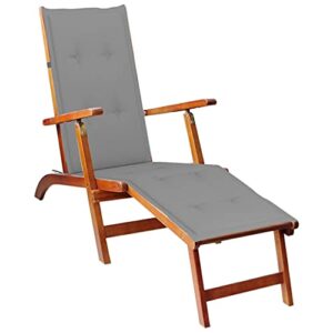 imasay deck chair cushion gray (29.5"+41.3") x19.7"x1.2"