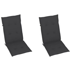 imasay garden chair cushions 2 pcs anthracite 47.2"x19.7"x1.2"