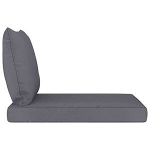 imasay Pallet Sofa Cushions 2 pcs Anthracite Fabric,Weight 1,8