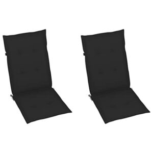 imasay garden chair cushions 2 pcs black 47.2"x19.7"x1.2"