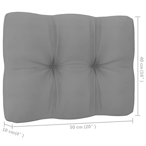 imasay Pallet Sofa Cushion Gray 19.7"x15.7"x3.9"