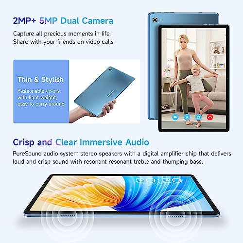 TECLAST 2023 New Android 12 Tablet, P30S Android Tablet 10 inch, 4+64GB, 1TB Expand Tablet PC, 8 Core CPU, 2.4G/5G WiFi Tablet, 10.1 inch IPS HD Display, Bluetooth 5.0, GPS, Dual Camera