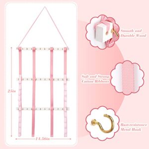 Jtksfcl Headband Holder Hair Bow Holder Organizer for Girls, Baby Hair Accessory Storage Display, Wall Hanging Hair Clips Headband Organizer for Home Room Nursery Decor