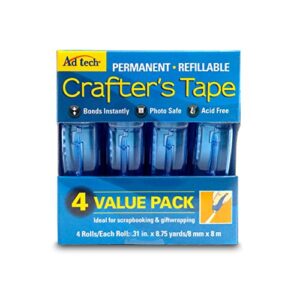 Adtech 05603 Glue Runner Permanent 35 Yards Total - Pack of 3 (4 Each) & 05674 Permanent Crafter's Tape Refills, Single Unit