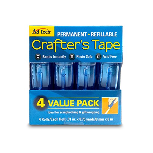 Adtech 05603 Glue Runner Permanent 35 Yards Total - Pack of 3 (4 Each) & 05674 Permanent Crafter's Tape Refills, Single Unit