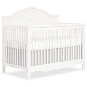 sweetpea baby rose 4-in-1 convertible crib in ivory lace, baby crib with spindles, greenguard gold certified, easy assembly, sustainable new zealand pinewood