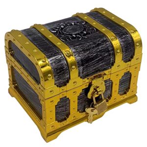 flyekist pirate treasure chest for kids,vintage decorative pirate chest storage box with lock and key,classroom treasure box party favors prize gift