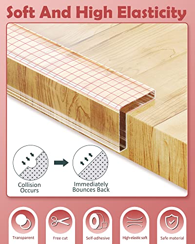 Baby Proofing, Clear Edge Protector Strip, Soft Corner Protectors for Kids, Baby Child Safety Guards for Furniture Against Sharp Corners for Cabinets, Tables, Drawers 9.84ft