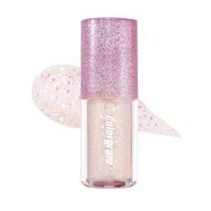 colorgram milk bling shadow - 01 double star | pigmented liquid glitter eyeshadow, long-lasting shimmer for daily and party makeup, multi-dimensional sparkling metallic finish, opaque coverage, quick drying formula for easy application (0.11 fl.oz, 3.2g)