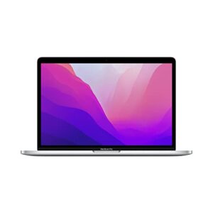 apple macbook pro 13.3" with retina display, m2 chip with 8-core cpu and 10-core gpu, 16gb memory, 512gb storage, silver, 2022