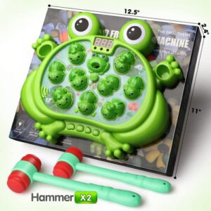 HopeRock Toys for 2 3 4 5 Year Old Boy,Toddler Toys Age 2-4, Whack A Frog Game,with 5 Modes,45 Levels,9 Music Spray and Light-up, Baby Toy Gifts for Early Learning, Birthday Gift for Toddler Boy Toys