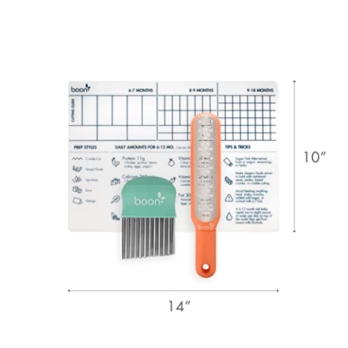 Boon DIVVY Solid Baby Food Starter Kit, Includes Crinkle Cutter, Grater & Silicone Mat, 3pc Set