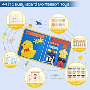 Comirth Busy Board, Montessori toys for 1 2 3 4 year old - Sensory Toys for Toddlers, Educational Preschool Learning Activities Airplane Toddler Travel Toys, Autism Busy Book Fidget Toys Boy Girl Gift