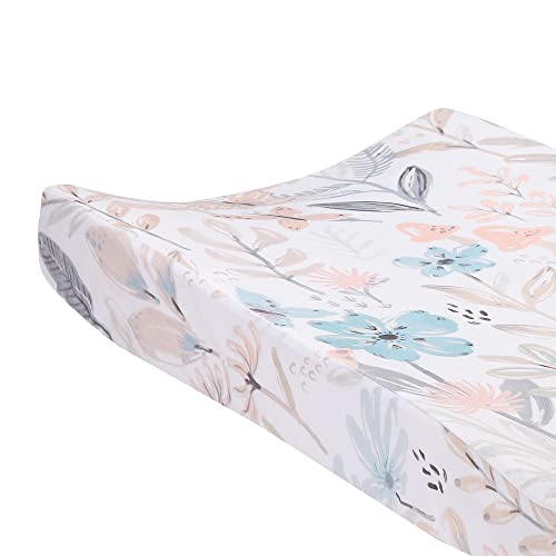 Lambs & Ivy Baby Blooms Watercolor Floral/Butterfly Soft Changing Pad Cover