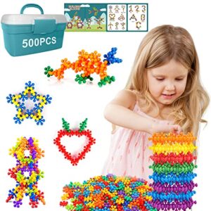 iselyn 500 piecs building toys for toddler kids stem toys educational building blocks creativity toy sets for preschool kids boys girls aged 3+