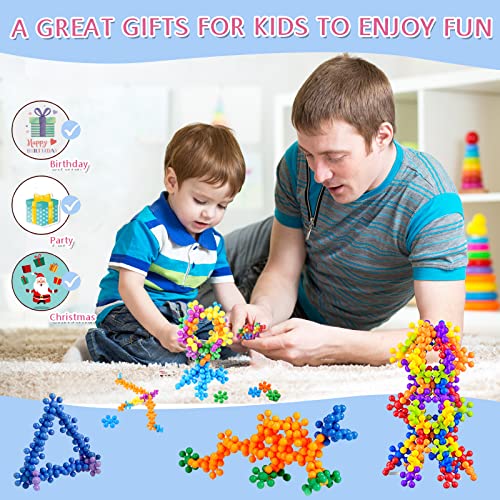iselyn 500 Piecs Building Toys for Toddler Kids STEM Toys Educational Building Blocks Creativity Toy Sets for Preschool Kids Boys Girls Aged 3+