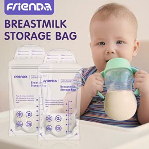 360 Count Breastmilk Storage Bags 6 OZ No Leak Zipper Seal Breast Milk Bags Disposable Double Opening Self Standing Pouches Freezer Milk Storage for Breastfeeding