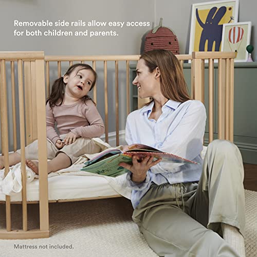 Stokke Sleepi Bed, White - Oval Crib Suitable for Ages 0-5 Years Old - Adjustable, Stylish & Flexible - Sturdy Beech Wood Frame