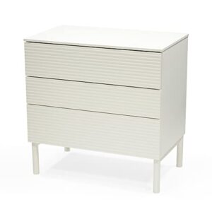 stokke sleepi dresser, white - spacious dresser with timeless design - 3 soft-closing drawers - wall securing kit included - compatible sleepi changer